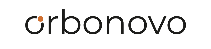orbonovo new – black and orange Orbo Novo logo